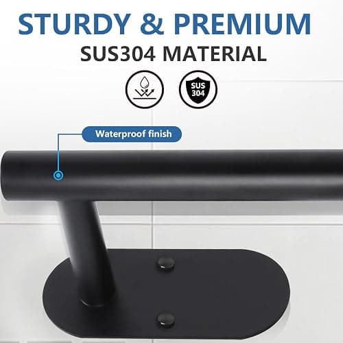 4pcs Curtain Holdbacks, Screw-in Curtain Tiebacks Curtain Tie Backs Curtain Holders for Wall Mounted Curtain Pull Backs for Drapes, Curtain Side Holders Hooks, 304 Stainless Steels, Black thumbnail 6