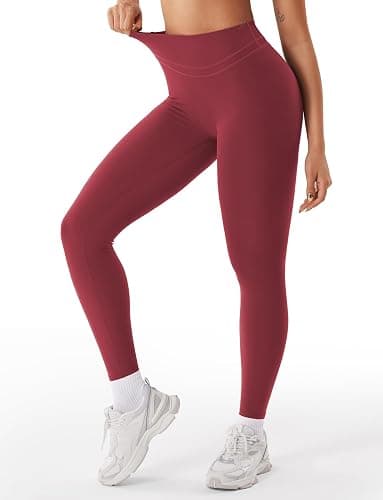 VOYJOY Womens Scrunch Workout Leggings Compression Butt Lifting Mid High Waist 26 Inches Seamless V Back Yoga Pants thumbnail 4