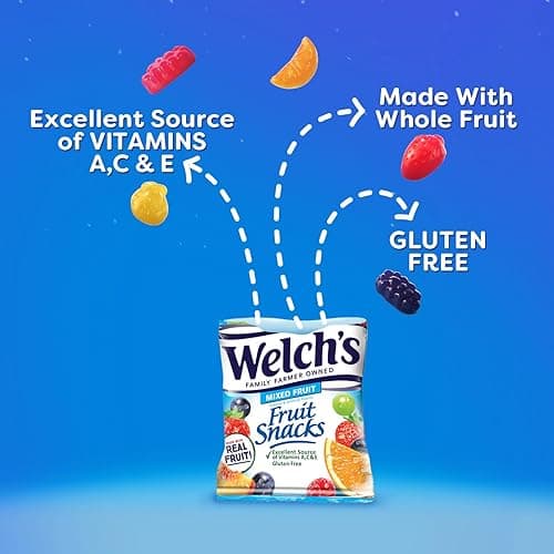 Welch's Fruit Snacks, Mixed Fruit Snack Box, Gluten Free, 0.8oz Snack Packs (Pack of 40) thumbnail 4