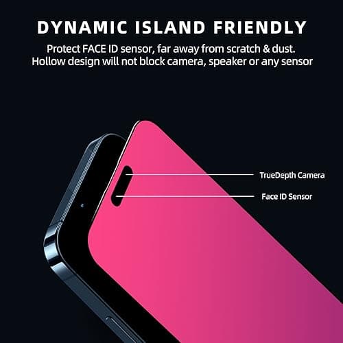 EGKimBa Privacy Screen Protector Compatible with iPhone 14 Pro Max, iPhone 16 Plus, 15 Plus, 6.7 inch Gradient Colorful Electroplated Anti-Spy Anti-Blue Light Tempered Glass - iPhone 14 Pro Max, 15 Plus, 16 Plus thumbnail 6