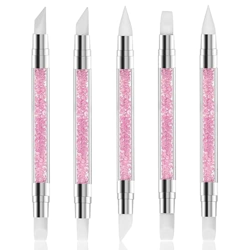5Pcs Silicone Nail Brushes for Resin Silicones Tool for Nail Art Sculpting Tools Gel Brushes for Polish Nails Foil Brush Carving Home Salon Resin Carving Drawing - Image 1