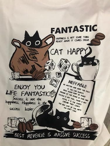 Unisex Y2K Cat Letter Print T-Shirt Harajuku Kawaii Casual Oversize T-Shirts Short Sleeves Cotton Tops thumbnail 5