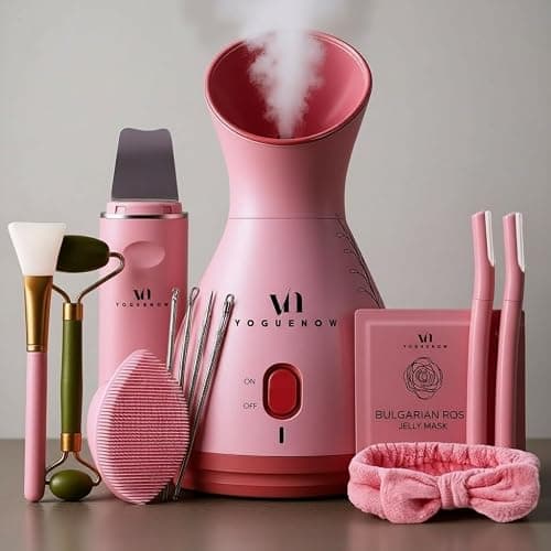 Facial Steamer Spa Gifts with Complimentary 17 Skin Care Tools | Face Steamer for Facial Deep Cleaning | Towel Warmer & Humidifier Mode| Self Care Gifts for Women, Spa Gifts, Christmas Gifts for Women - Image 1