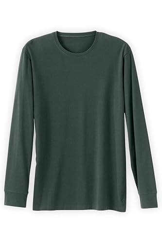 Fair Indigo Men's Organic All-Cotton Long Sleeve Crew Neck T-Shirt thumbnail 4