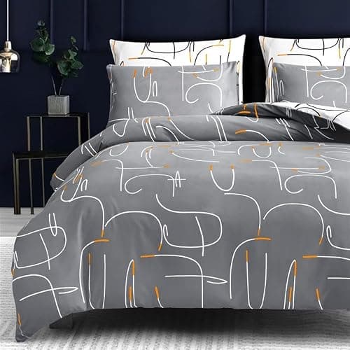 Pamposh King Size Duvet Cover Sets Premium Brushed Microfiber Duvet Cover King Size Ultrasoft Hypoallergenic Reversible 3 PCS Bedding Set With Zipper Closure - Image 1