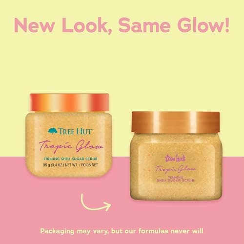 Tree Hut Mini Tropic Glow Shea Sugar Scrub, Exfoliating & Hydrating Body Scrub with Shea Butter & Essential Oils, Smooth Skin, For All Skin Types, Vegan, Travel Size, 3.4 oz (Pack of 2) thumbnail 2
