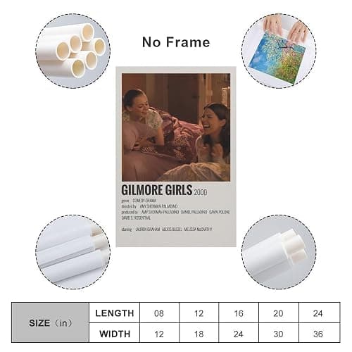 Tv Series Movie Poster Gilmore Girls 90s Minimalist Poster Canvas Painting Wall Art Poster for Bedroom Living Room Decor 16x24inch(40x60cm) Unframe-style thumbnail 2