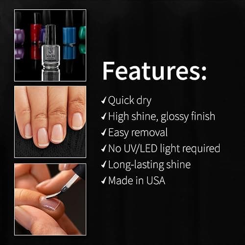 Seche Vite Dry Fast Top Coat – Quick Dry Clear Nail Polish Top Coat for High Gloss Shine, Long-Lasting Manicure, Made in the USA, 0.5 fl oz thumbnail 4