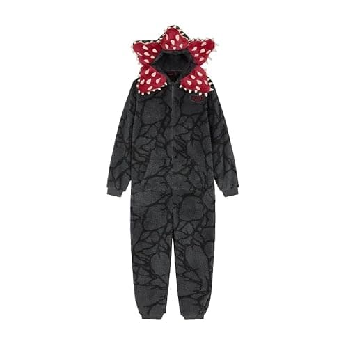Generisch Erwachsene D-Demogorgon Onesie Kostüm mit Kapuze, Weihnachten D-Demogorgon Onesie Fleece Winter Pajamas - Image 1