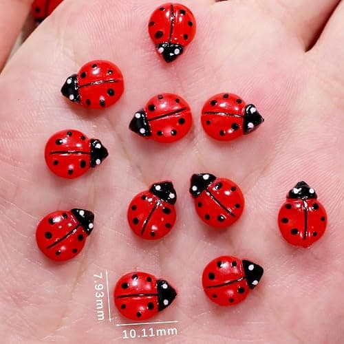 200Pcs Red Ladybug Nail Charms Cute Insect Nail Art Charms 3D Resin Summer Ladybug Nails Rhinestones Colorful Ladybug Design Nail Decorations Small Ladybug Nail Gems for Women Manicure Decor DIY Craft thumbnail 7