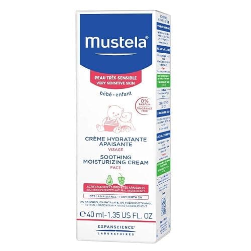 Mustela Baby Soothing Moisturizing Cream - Face Moisturizer for Very Sensitive Skin - with Natural Avocado & Schizandra Berry - Fragrance-Free - 1.35 fl. oz. thumbnail 2