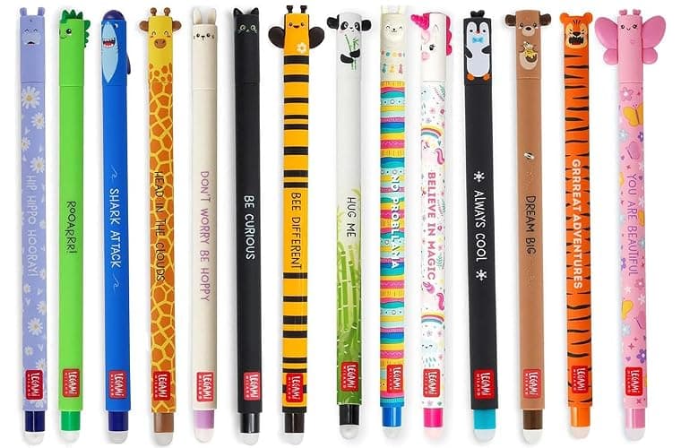 LEGAMI - Juego de 14 bolígrafos de gel borrables, bolígrafos con tinta borrable, bolígrafos de gel borrables sin usar hojas, punta de 0,7 mm - Image 1