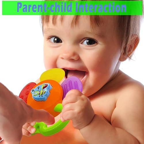 AIVIAI Baby Toys 0-6 Months Infant Toys 0-3 Months Infant Rattles Baby Rattle Teether Toy Set with Storage Box Musical rattles for Newborn Boy Girl Gifts Set with Baby's First Rattle Teether (11pcs) thumbnail 5