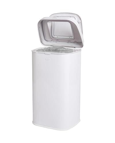 Ubbi Adult Diaper Pail, Steel Odor Locking, No Special Bag Required, Awards-Winning, Modern Design, White thumbnail 9