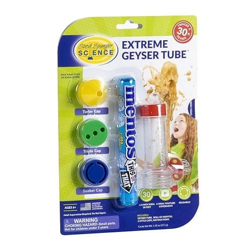 Steve Spangler Science Extreme Geyser Tube - Science Kit for Kids - Mentos & Soda Lab Experiment - Includes Tube, Candy, & Unique Spray Caps - Chemistry Magic - Classroom STEM Project - Image 1