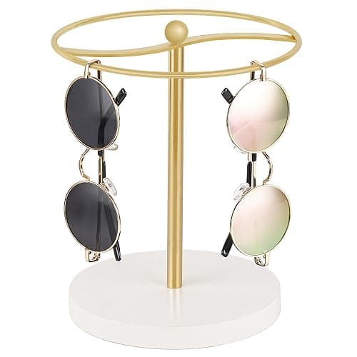 Mkono Sunglasses Organizer, Metal Glass Holder Storage Stand Display 1 Pack | Space-Saving, Holds 12 Eyewear Pairs, Sturdy Build, Clear Display, All Eyewear Types, for Table, Dresser, Desk, Countertop - Image 1