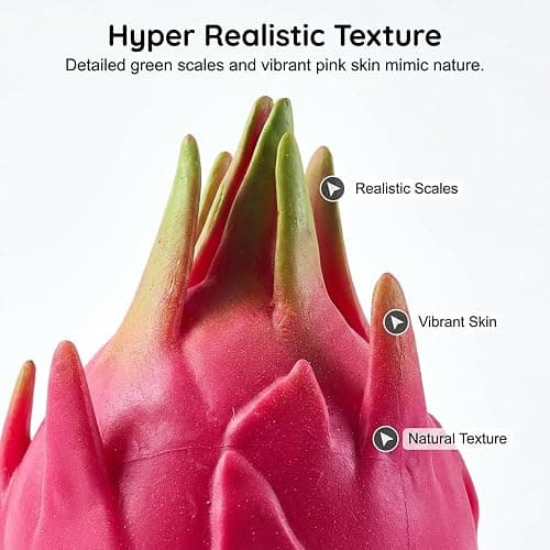 Dragon Fruit Squishy, 2026 New Realistic Fruit Stress Balls Stress Relief Fidget, Giant Dragonfruit Squishy Jumbo, Slow Rebound for Adults (1pc) thumbnail 2