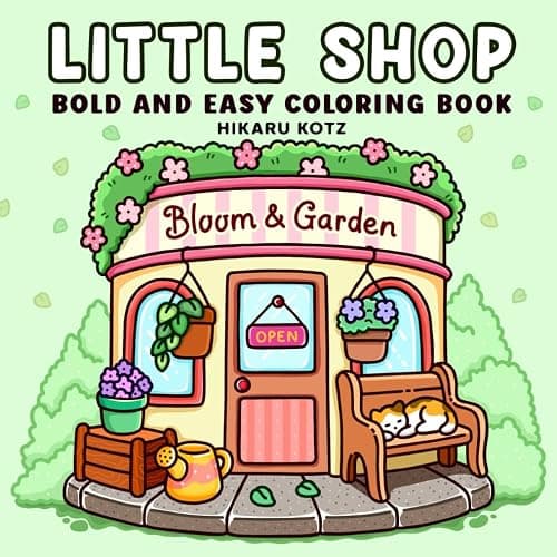 Little Shop: Bold and Easy Coloring Book for Adults and Teens - Image 1