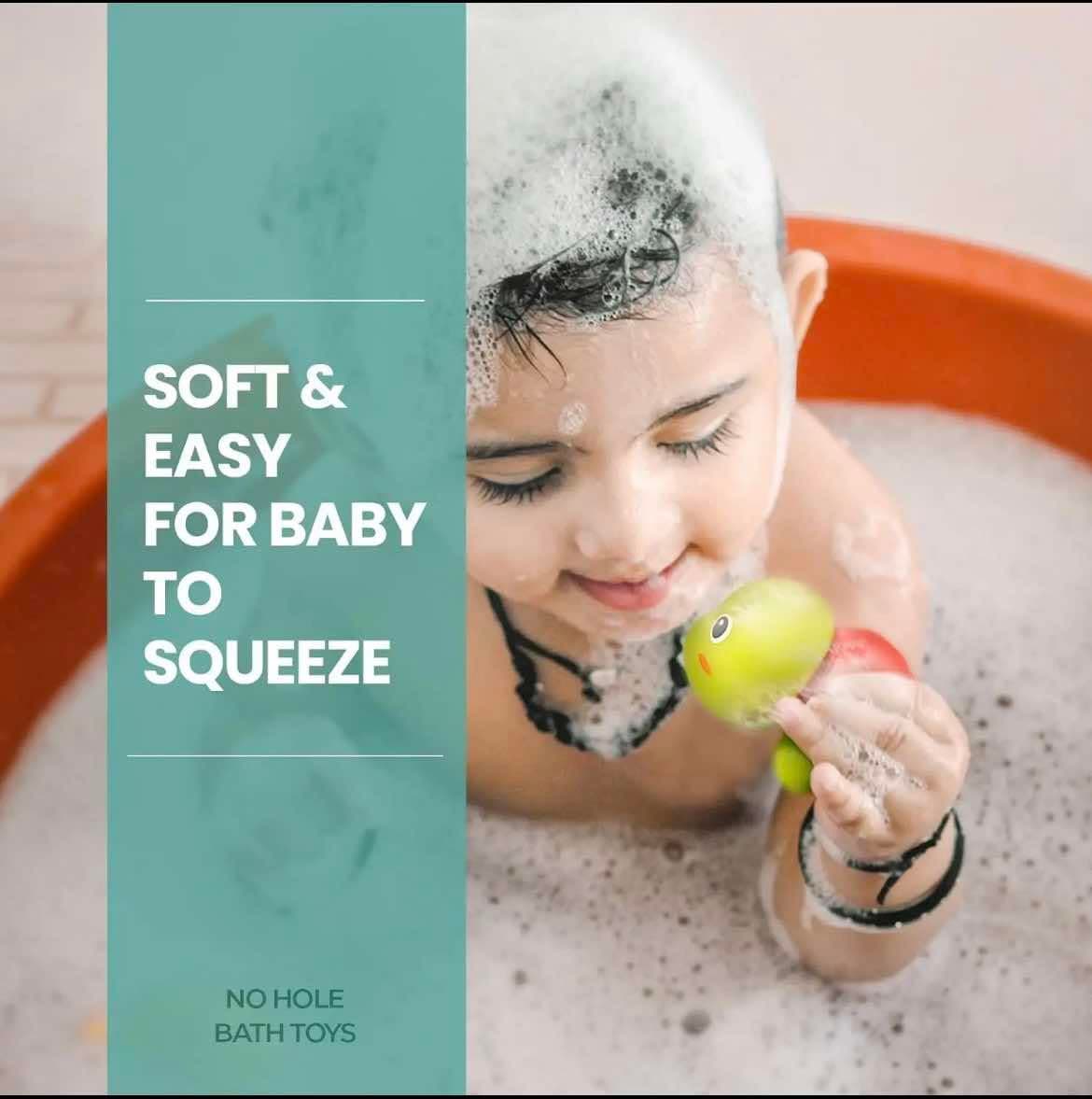 Ameon No Hole, Mold-Free Baby Bath Toys - Suitable for Children from 1 Year, Choose from Different Sets, 6 Pieces per Set thumbnail 2
