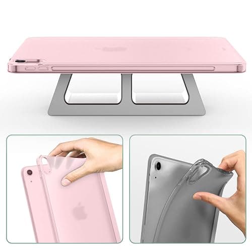 iMieet iPad Air 11 Inch Case M3 2025/M2 2024 - iPad Air 5th/4th Generation Case 2022/2020 10.9 Inch, Slim Hard PC Translucent Back Shell Cover, Support Touch ID(Pink) thumbnail 6
