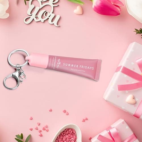 Rolitwils Keychain Holder for Lip Gloss Summer Fridays - Lip Balm Holder Keychain - Portable Lipgloss Case with Keyring thumbnail 6