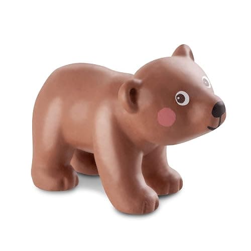 HABA Little Friends Brown Bear Cub - Chunky Plastic Forest Animal Toy Figure - Image 1