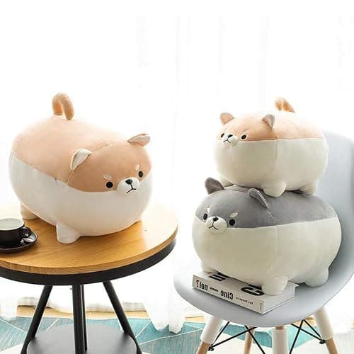sofipal Shiba Inu Dog Plush Pillow,Cute Corgi Stuffed Animal Toy Doll Gifts for Valentine,Christmas (Brown, 15.7 inch) thumbnail 4