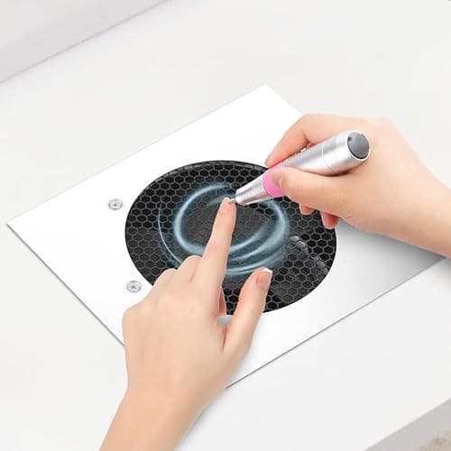 Powerful 80W Nail Dust Collector Built in Table Desk Nail Vacuum Cleaner Professional Table Embedded Dust Extractor Vacuum Built in Desktop Nail Dust Collector Quiet Nail Fan Acrylic Nail Tools - Image 1