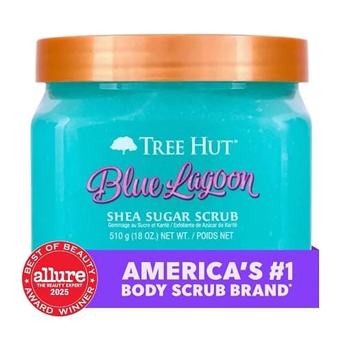 Tree Hut Blue Lagoon Shea Sugar Scrub, Exfoliating, Hydrating & Moisturizing Body Scrub with Shea Butter & Nourishing Essential Oils, Smooth & Soften Skin, 18 oz thumbnail 6