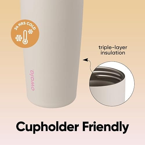 Owala FreeSip Sway Insulated Stainless Steel Water Bottle with Two-Way Spout, Built-In Straw and Bucket Handle, Made for Travel, School, and Sports, 30oz, BPA Free, Leak Proof, Daybreak thumbnail 5
