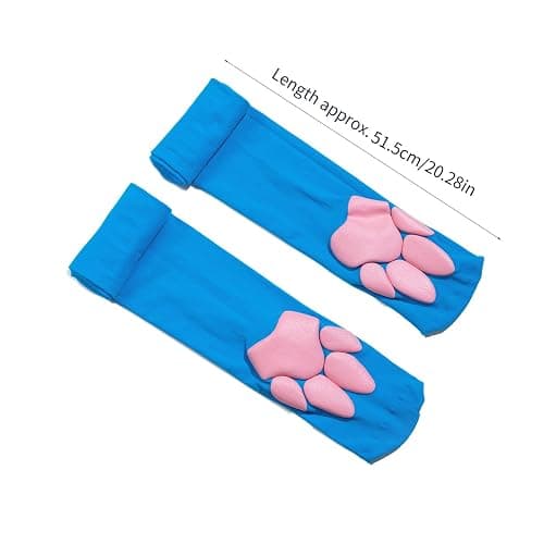 KRYTJACZ Cute Paw Thigh High Stockings Lolitas Over Knee Kitten Cosplay Costume Gifts Paw Pad Socks Thigh High thumbnail 6