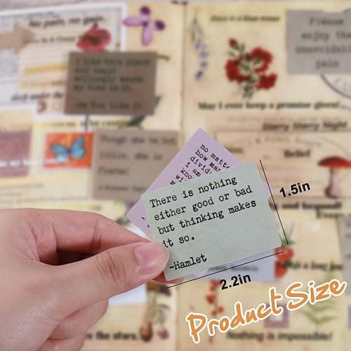Mity Rain 180pc Scrapbook Stickers - 60 Unique Quote Stickers for Journaling & Planner Decoration thumbnail 6