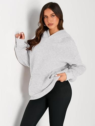 Trendy Queen Womens Oversized Hoodies Fleece Sweatshirts Fall Fashion Pullover Sweaters Winter Clothes thumbnail 2