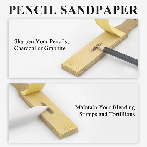 Aenir Blending Stumps for Drawing, Tortillons Blending Stumps Set of 13 Pack with Sandpaper Pencil Sharpener, Paper Art Blenders Tools for Charcoal, Graphite, Drawing Tools for Artists. (13) thumbnail 3