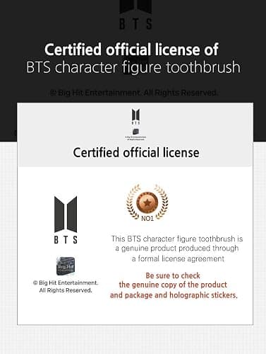 [BTS Official Merchandise] Fans Gift - K-Pop Idols Goods - BTS Character Figure Toothbrush with Convenient Magnetic Holder (J-hope) thumbnail 9