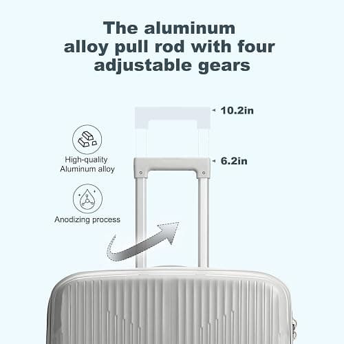 Nazhura Luggage Set, 3-Piece Hardside Suitcase Set, 20-inch Carry On, 24-inch, 28-inch Luggage thumbnail 3