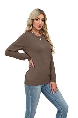 WIHOLL Sweaters for Women Lightweight Pullover Tops Long Sleeve Shirts Crewneck Fashion Clothing Fall Outfits 2025 thumbnail 4