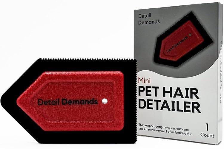 Detail Demands Mini Pet Hair Remover | Dog Hair Remover for Car Carpet & Car Cleaning Supplies, Cat Hair Remover for Furniture, Reusable Carpet Brush and Lint Remover, Pet Hair Removal Tool - Image 1