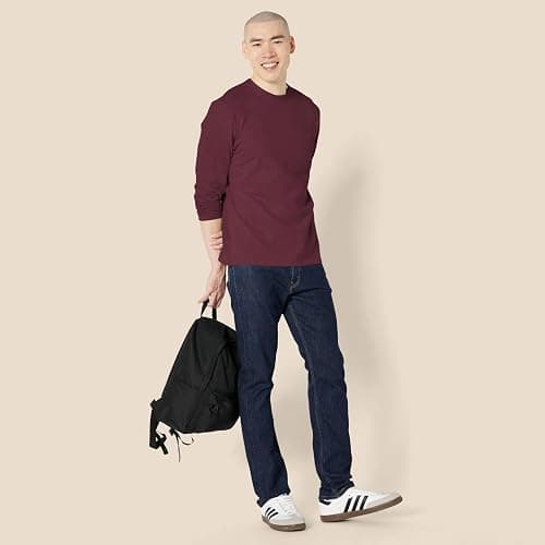 Men's burgundy long-sleeve t-shirt thumbnail 5