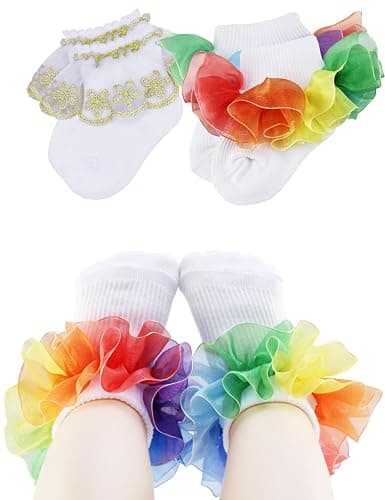 PrinceSasa Little Baby Girl Princess Lace Ruffles Socks Set - Image 1