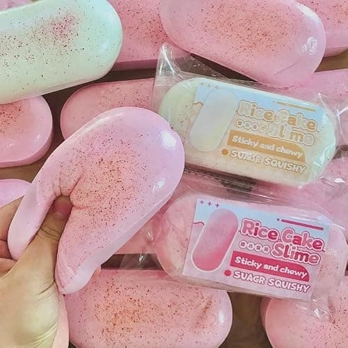 2-Pack Cheese Stick Slow Rising Squishy Toys, 5.5in Ultra Foam Soft Stress Relief Squeeze, Cute Pink & White Food Design Squishies Slow Rising, Sensory Anti Stress Fidget Toy for Desk, Office & Gift thumbnail 5
