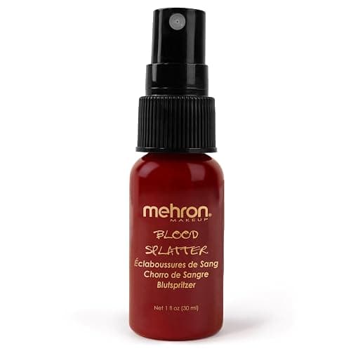 Mehron Makeup Blood Splatter | Professional Fake Spray Blood | Performance, Halloween, Face Paint, Costumes, & Special FX 1 fl oz (30 ml) - Image 1
