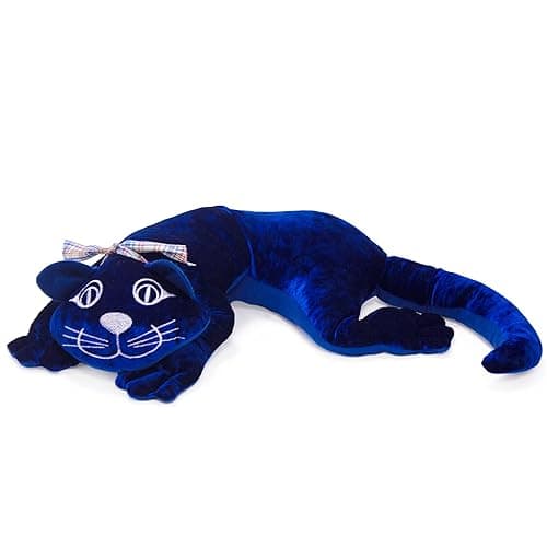 manimo Weighted Cat Stuffed Animal for Kids & Adults - Stuffed Therapy Cat Sensory Lap Pad - Stress Relief Pillow Pet Toy for Shoulder, Chest & Legs - Perfect for Home, School (Blue 2 Kg) - 2 kg - Cat | Blue