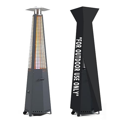 LAUSAINT HOME Pyramid Patio Heater, 48,000 BTU Outdoor Propane Heaters for Outdoor Use, Upgraded 91" Quartz Glass Tube Heater for Patio, Deck Backyard Commercial with Tip-Over Protection thumbnail 4