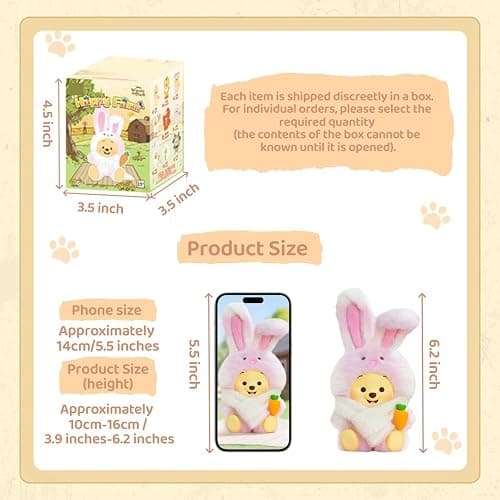 MINISO Disney Winnie The Pooh Farm Animal Series Blind Box Desktop Ornament/Hanging Ornament Winnie The Pooh Easter Gift(Random one) thumbnail 6