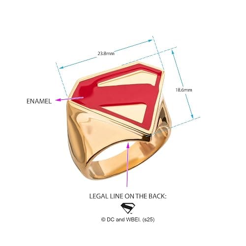 SalesOne Superman Logo Signet Ring thumbnail 3