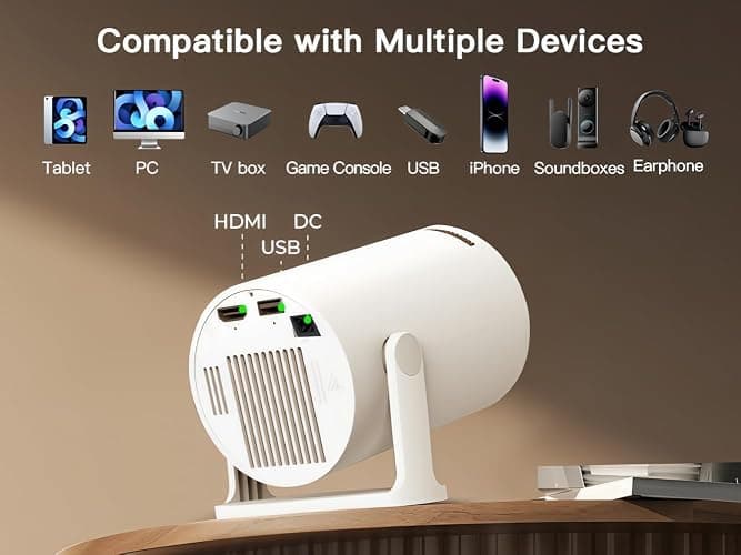 [Built-in Apps & 2026 Upgraded] WEMI Mini Portable Projector Mini Projecteur Portatif with WiFi 6 and Bluetooth 5.4 for Bedroom Smart Movie for iPhone Cell Phone Android OptiBarrel 500 thumbnail 12