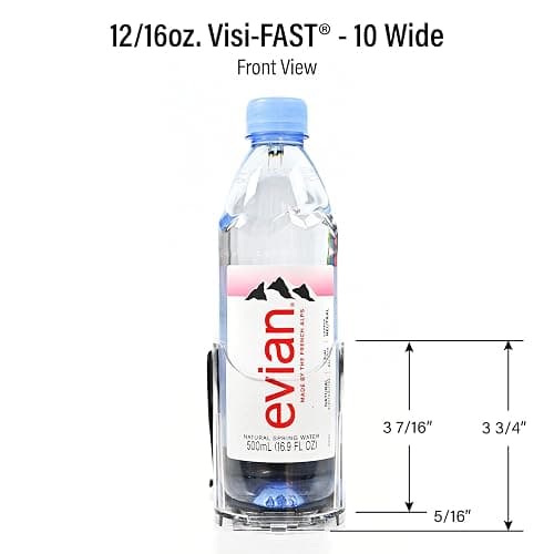 Visi-FAST Spring Push Drink Dispenser, Refrigerator Organizers and Storage for 12/16 oz Beverages, Bottles, and Cans, Drink Dispenser for Fridge, Commercial and Home, (Pack of 1) - 1 thumbnail 4