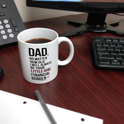 ThisWear Dad Birthday Gifts I Will Always Be Your Financial Burden Dad Daughter Gifts Funny 11oz Ceramic Coffee Mug with Handle thumbnail 7
