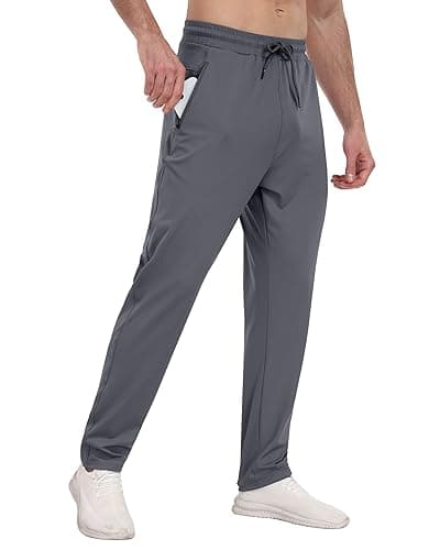 PARISDIARY 3 Pack Mens Athletic Sweatpants with Zipper Pockets,Workout Gym Joggers Pants for Men Running Jogging Pants thumbnail 3
